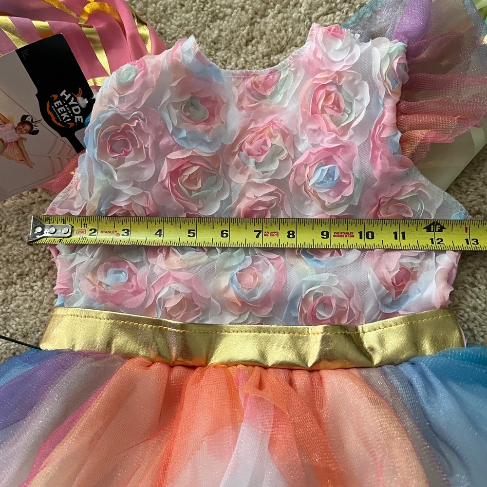 Girls Unicorn Fairy Costume Dress lighted with Headband - Multicolor 4T / 5T - Picture 5 of 14